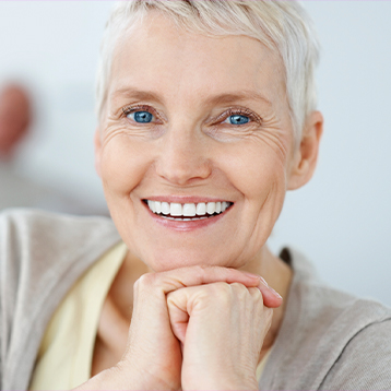 Older woman with flawless smile