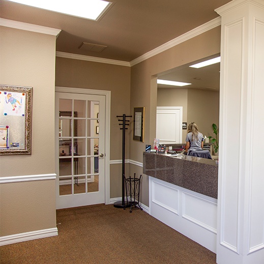 Dental office reception desk