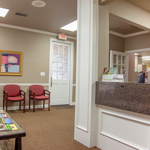 Dental office waiting room