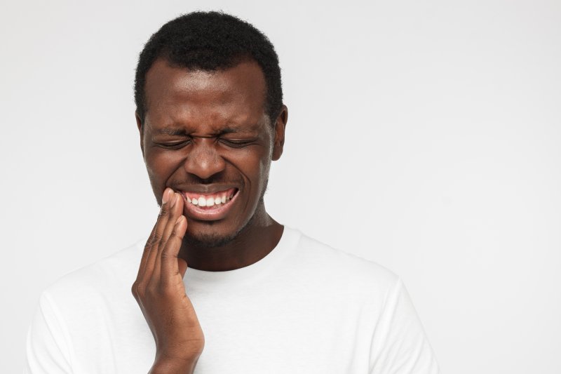 Man with tooth infection